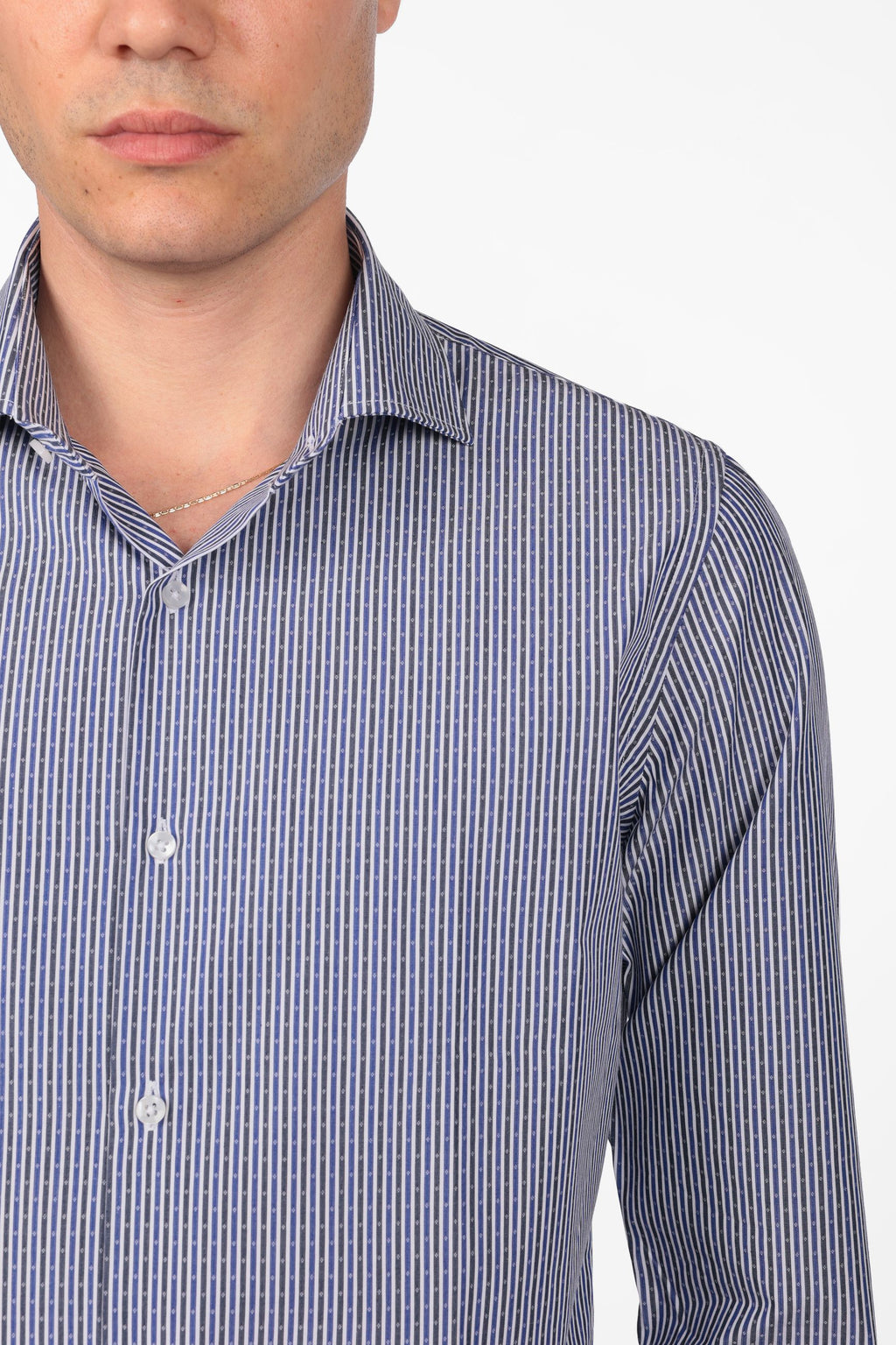 Camicia 100% cotone riga rombo