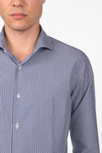 Camicia 100% cotone riga rombo