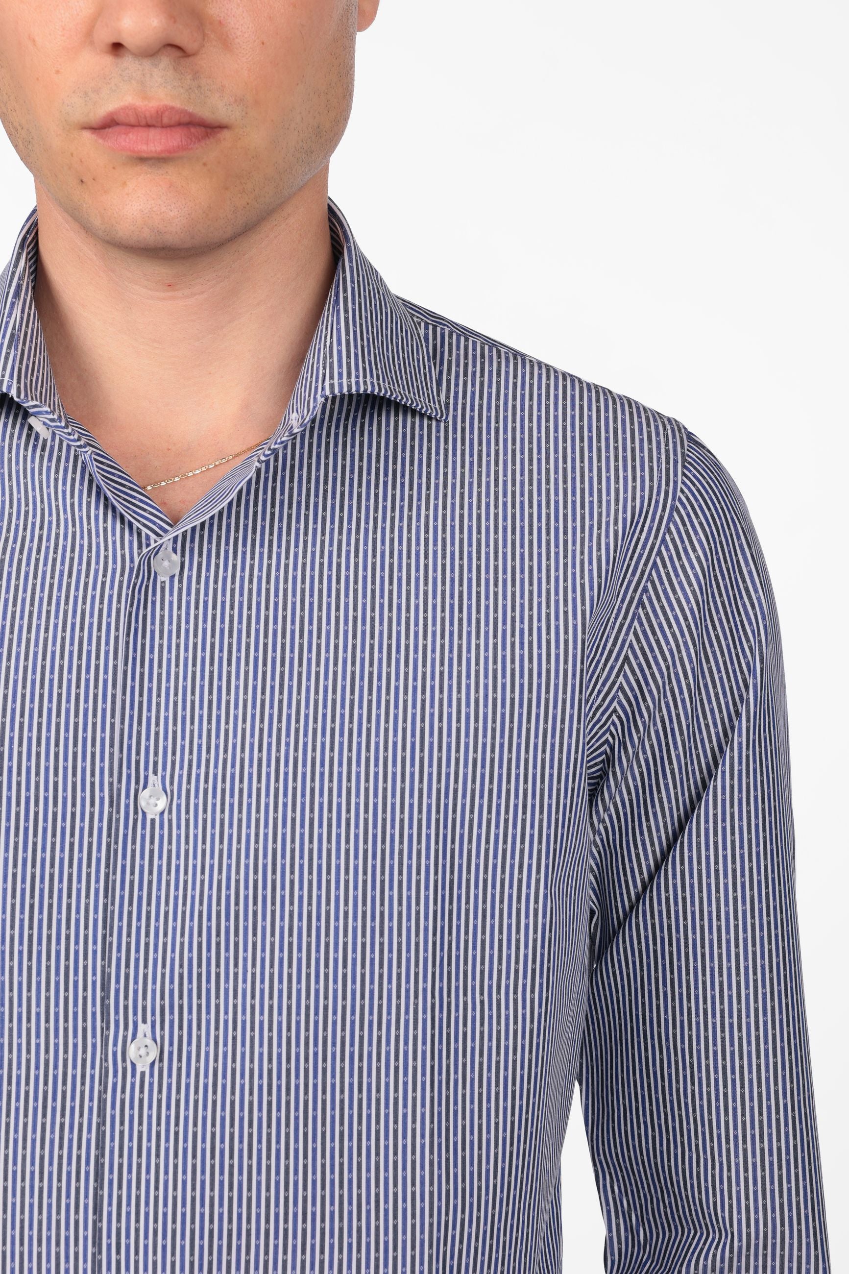 Camicia 100% cotone riga rombo