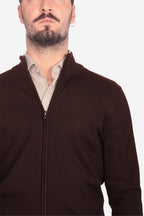 Maglia con zip in viscosa