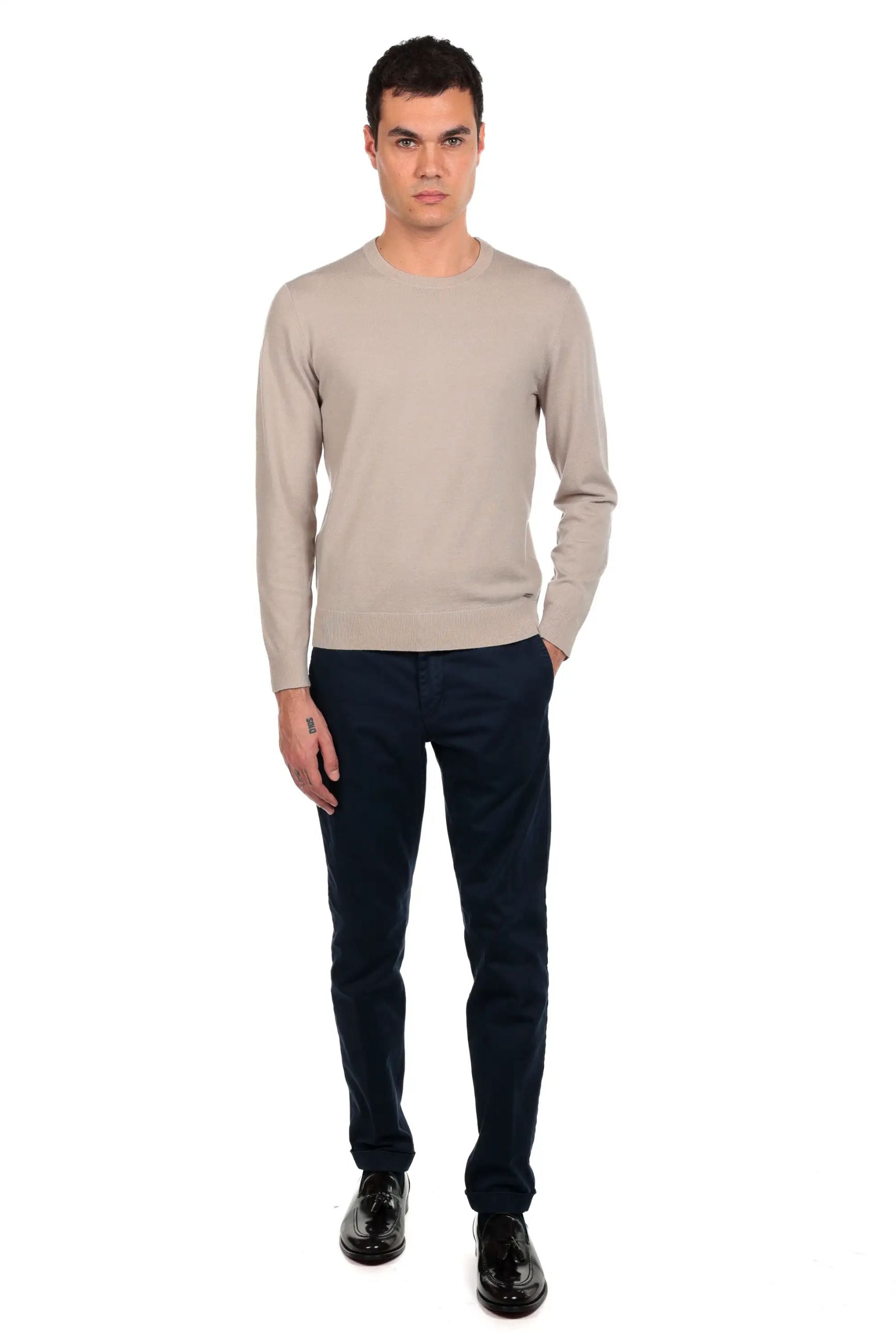 Maglia girocollo in viscosa