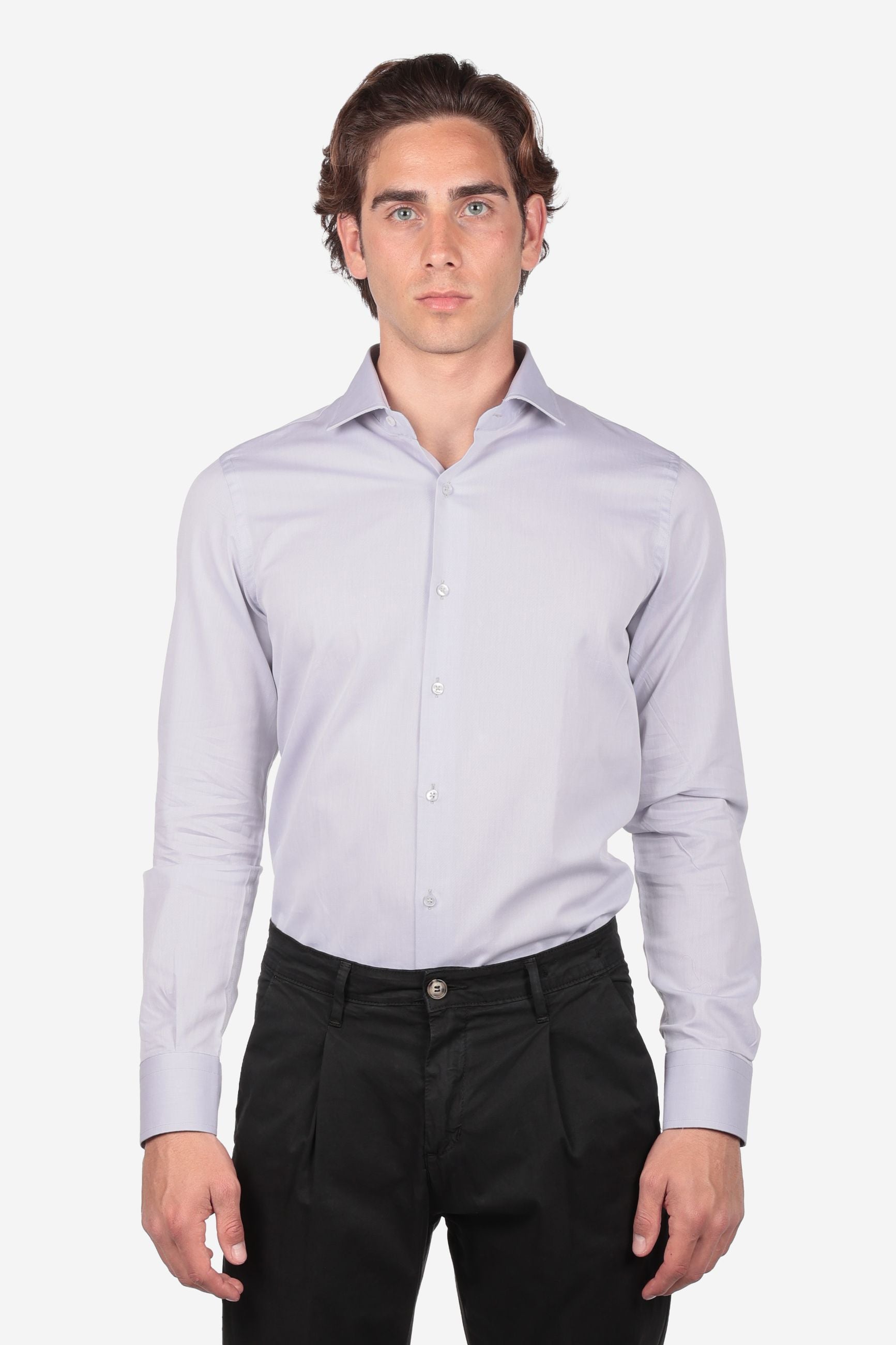 Camicia 100% cotone tinta unita
