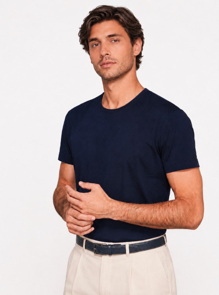 T-shirt Uomo Basic Girocollo in Cotone