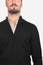 Maglia con zip in viscosa