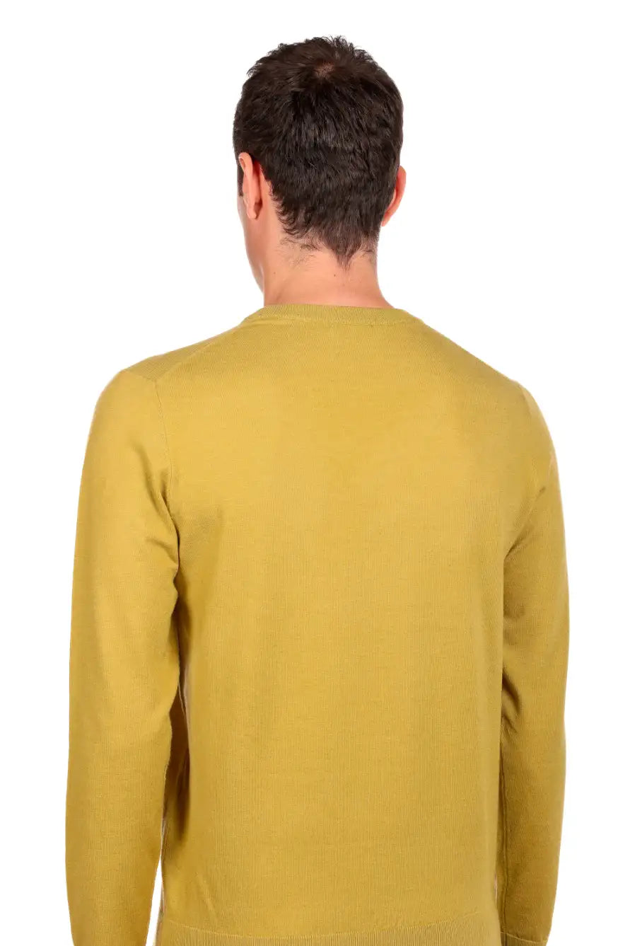 Maglia girocollo tessuto antiallergico effetto lanato