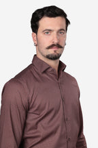 Camicia facile stiro a fantasia labirinto