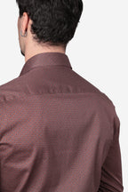 Camicia facile stiro a fantasia labirinto