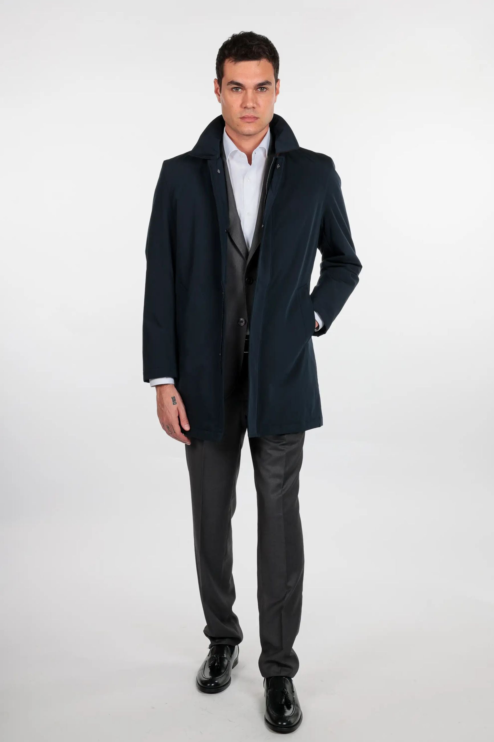 Trench con chiusura zip impermeabile