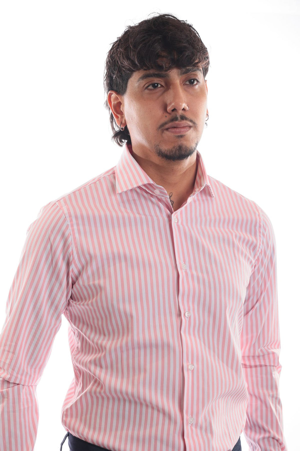 Camicia in riga extra larga 100% cotone