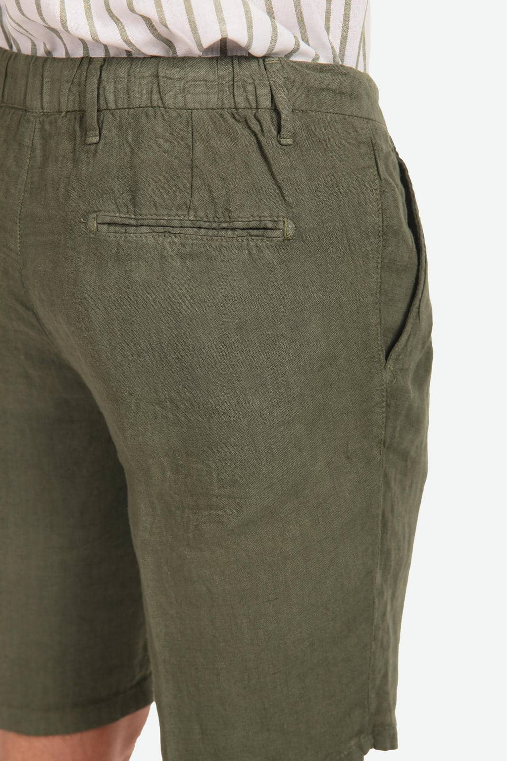Bermuda in 100% lino con pences