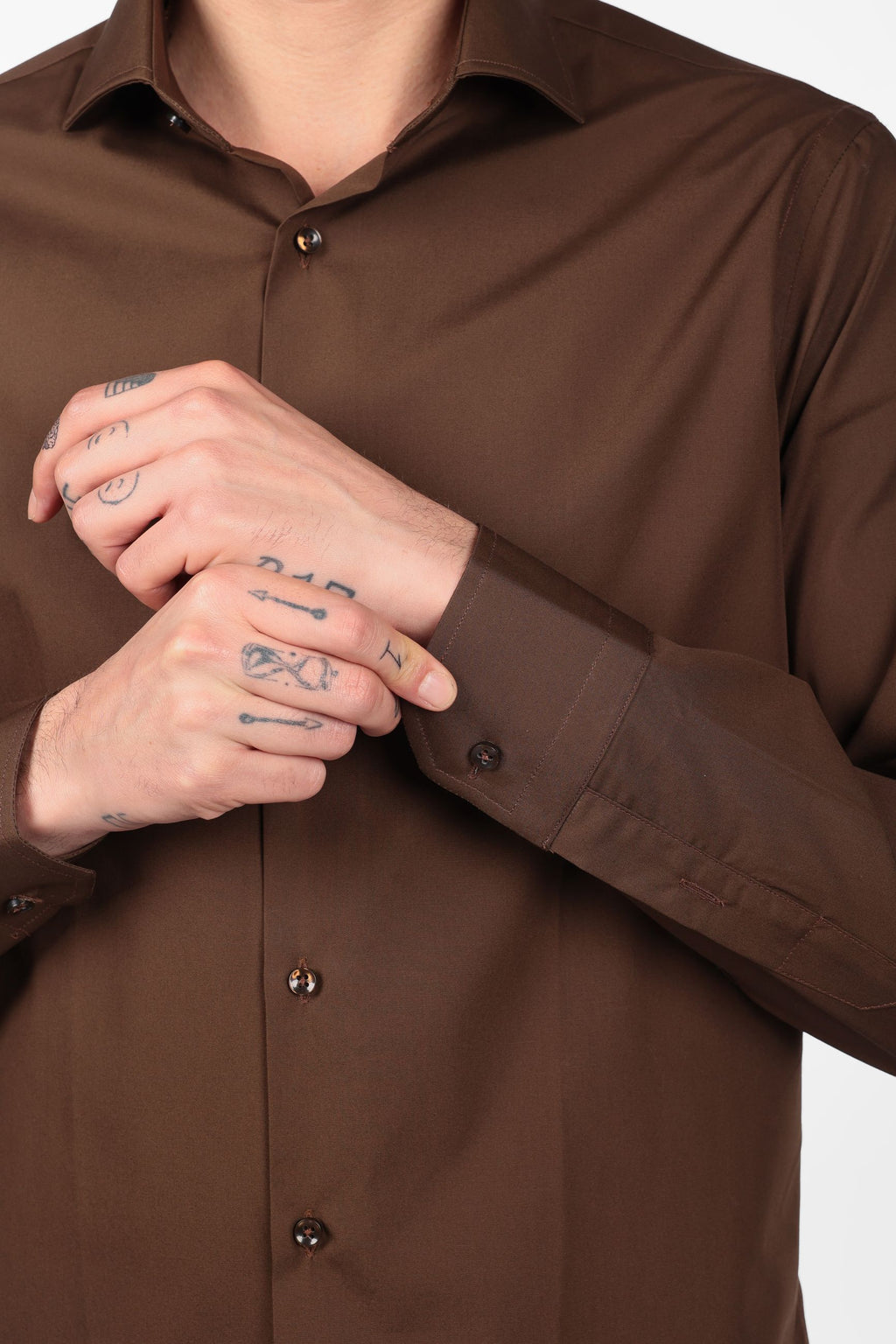 Camicia 100% cotone tinta unita