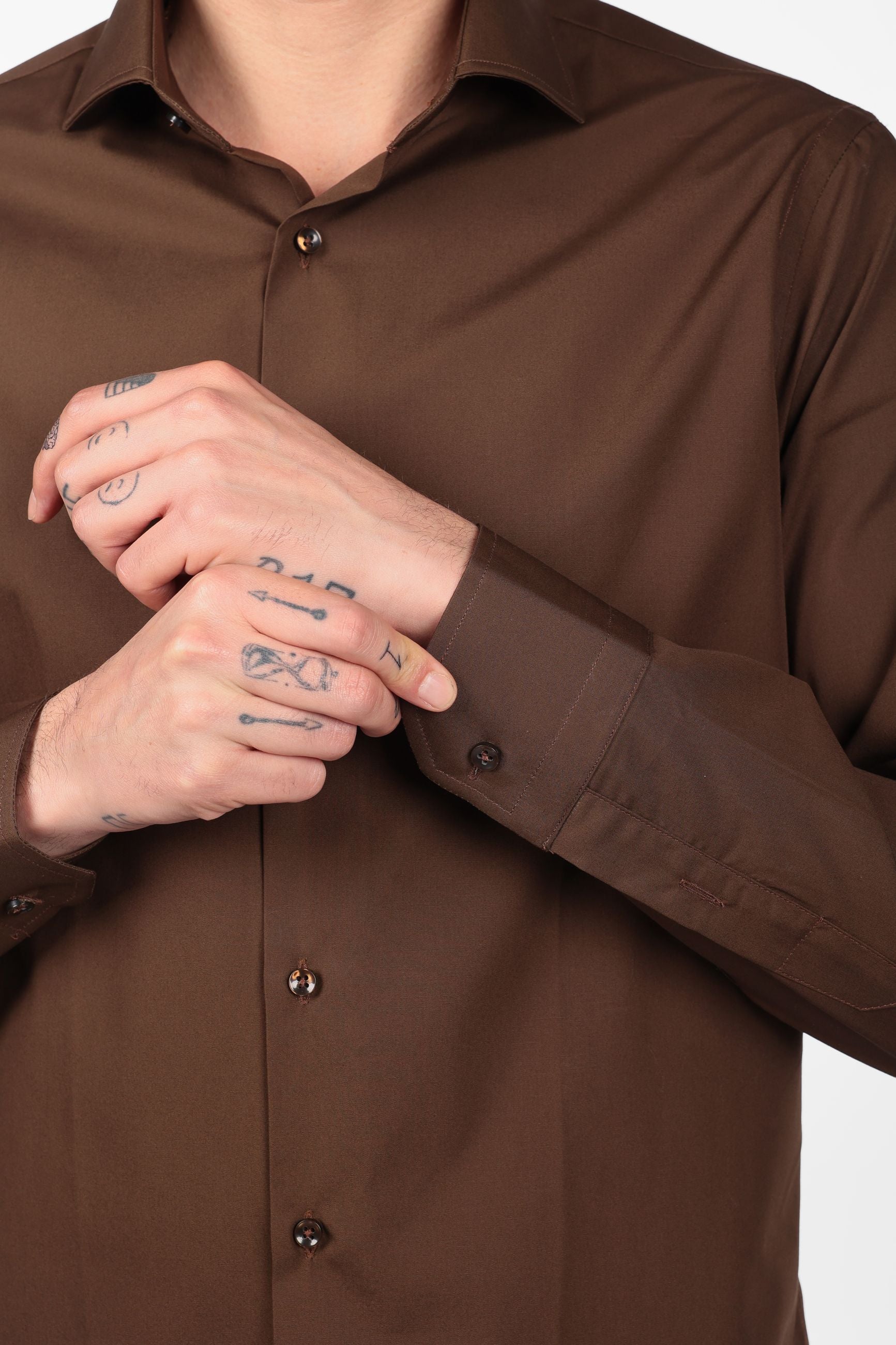 Camicia 100% cotone tinta unita
