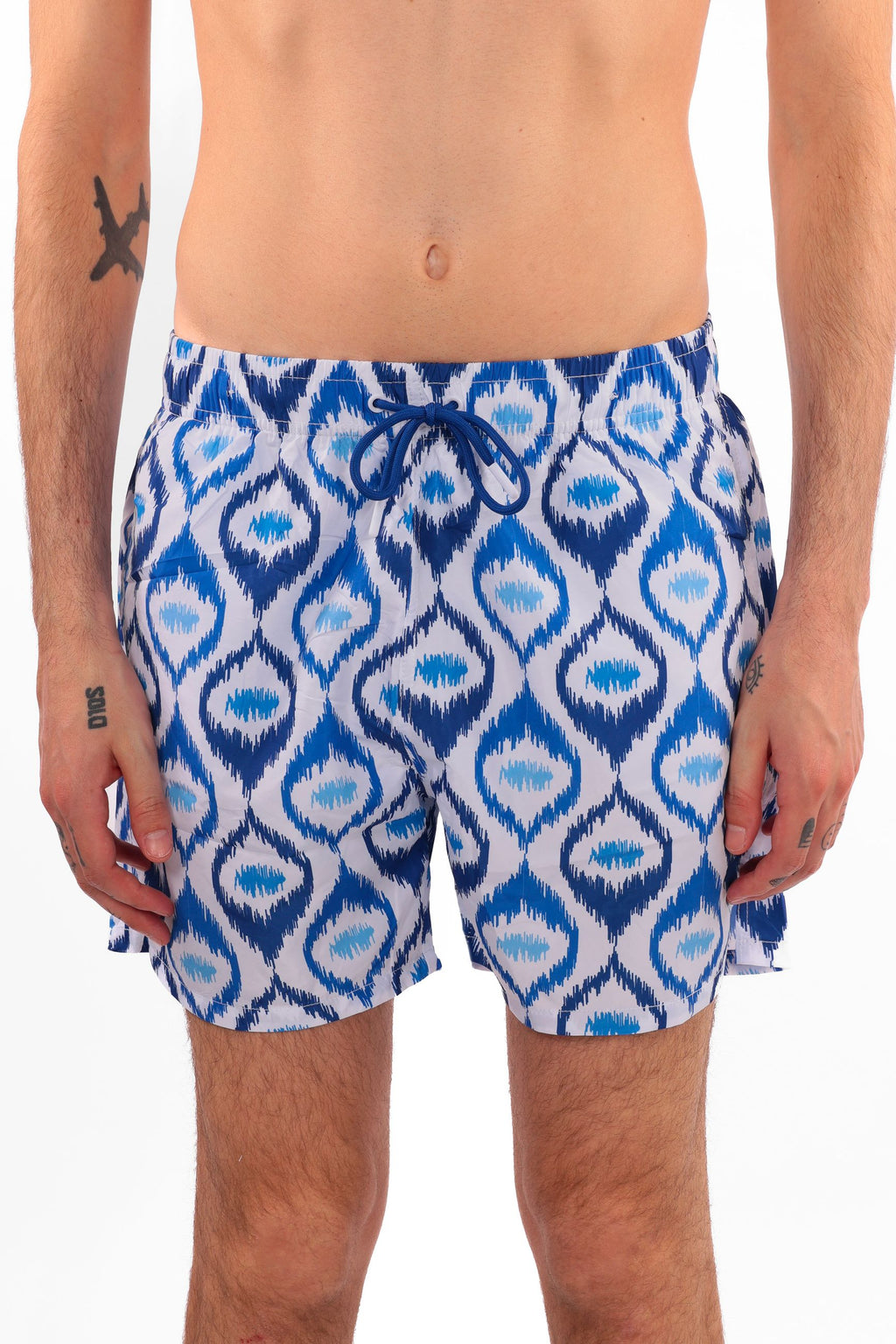 Costume a pantaloncino fantasia atmosfera mediterranea