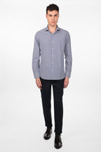 Camicia 100% cotone riga rombo