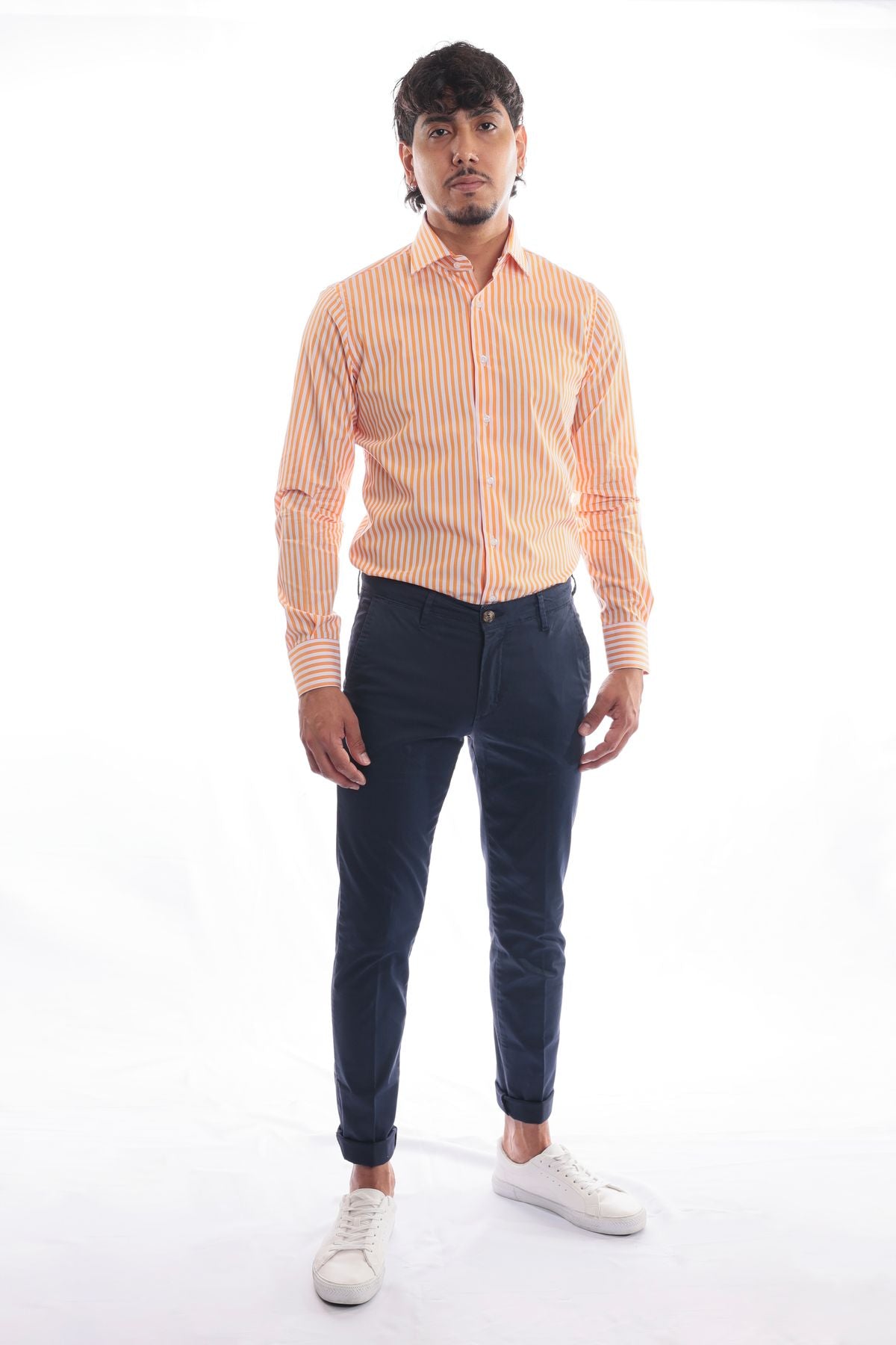 Camicia in riga extra larga 100% cotone