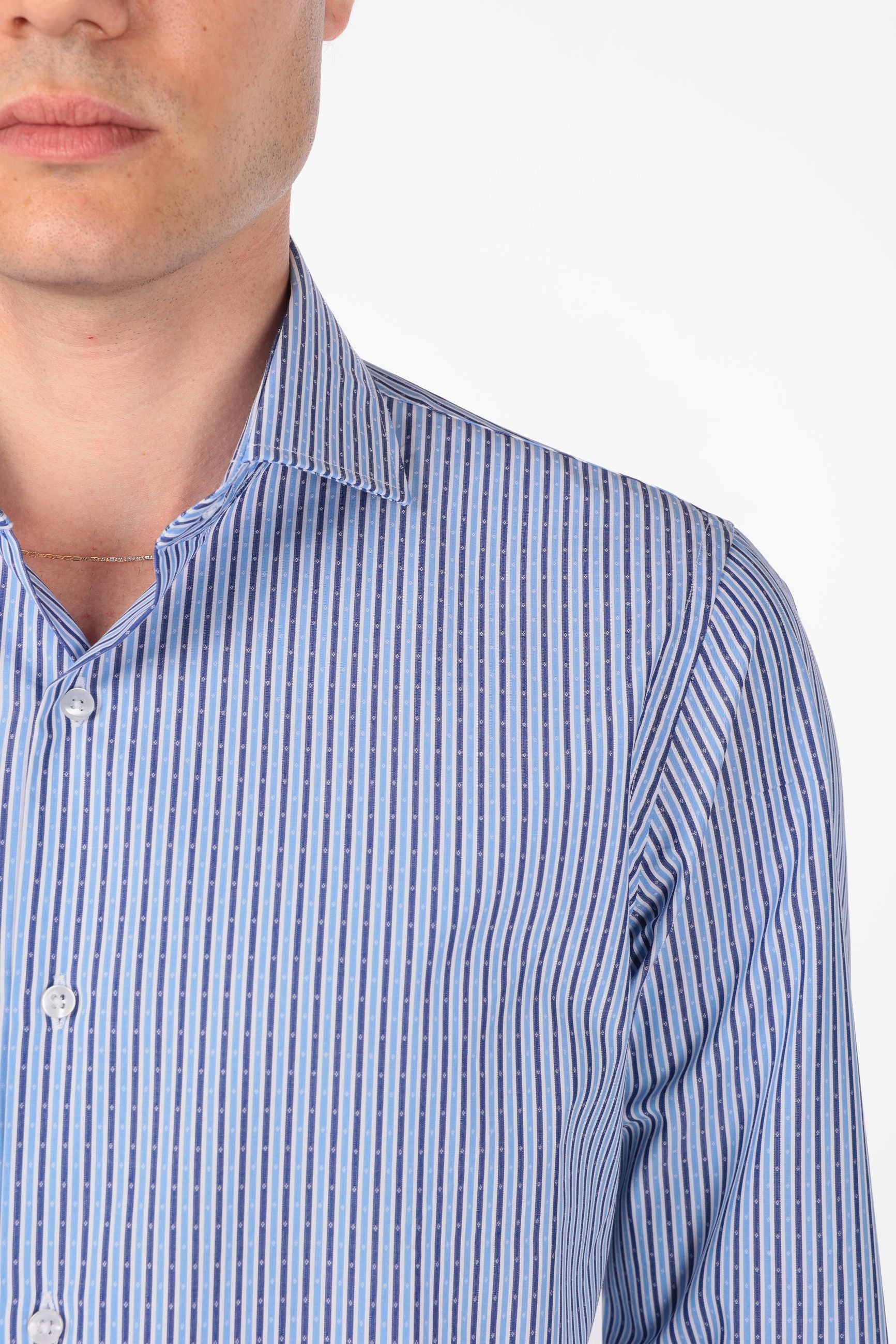 Camicia 100% cotone riga rombo