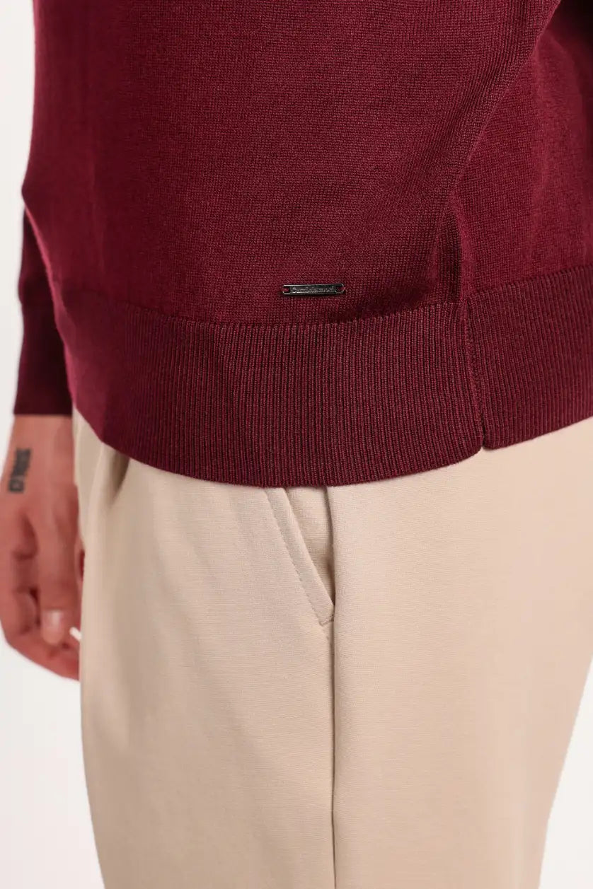 Maglia polo tre bottoni a maniche lunghe