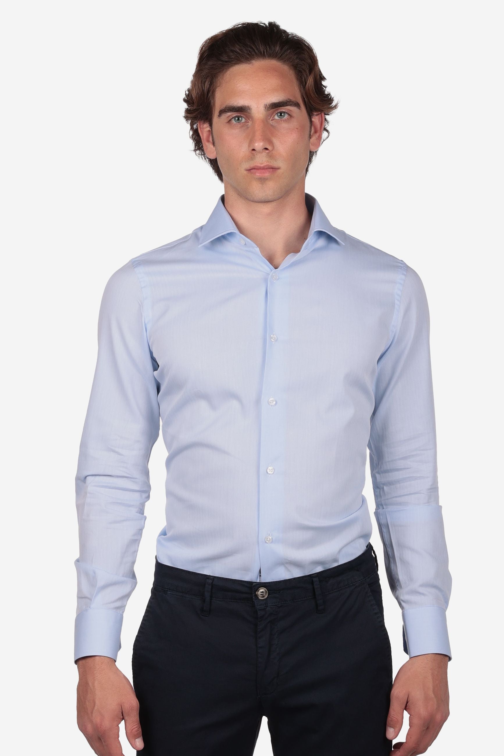 Camicia 100% cotone spiga