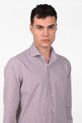 Camicia 100% cotone fantasia bastoncino bicolor