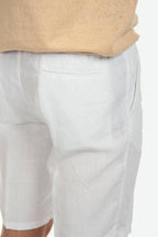 Bermuda in 100% lino con pences