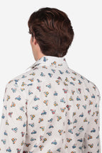 Camicia facile stiro a fantasia vespetta