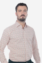 Camicia fantasia bouquet bianco