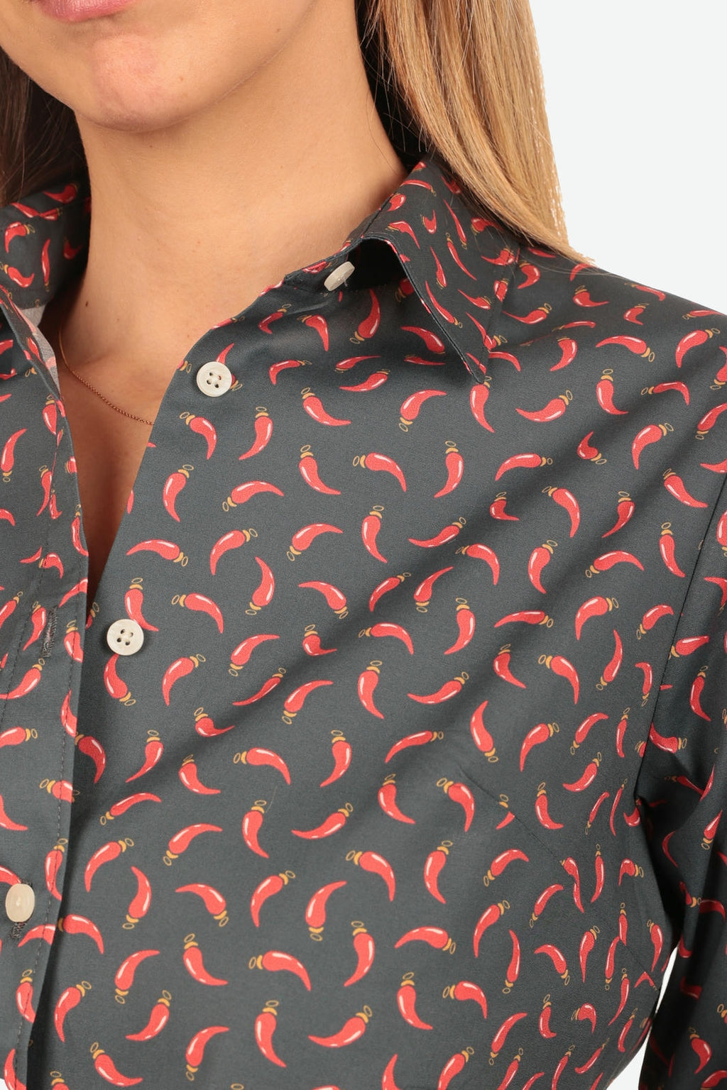 Camicia donna a fantasia corno
