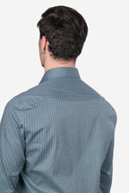 Camicia facile stiro a fantasia onda
