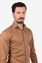 Camicia facile stiro a fantasia onda