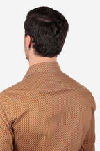 Camicia facile stiro a fantasia onda