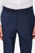 Pantalone classico da abito spina di pesce