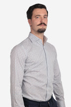 Camicia facile stiro a fantasia petali