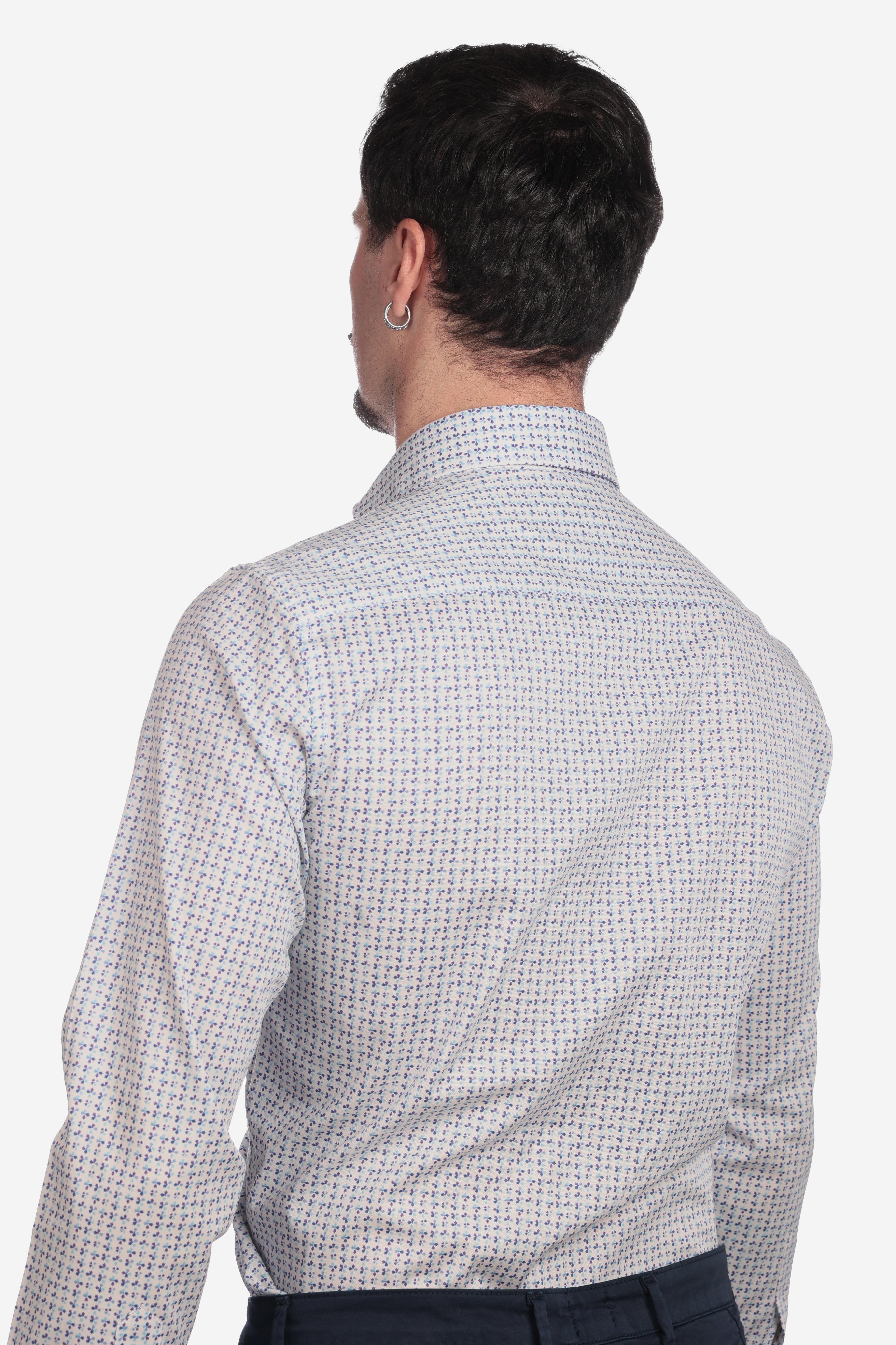 Camicia facile stiro a fantasia petali
