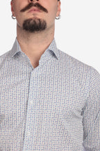 Camicia facile stiro a fantasia petali
