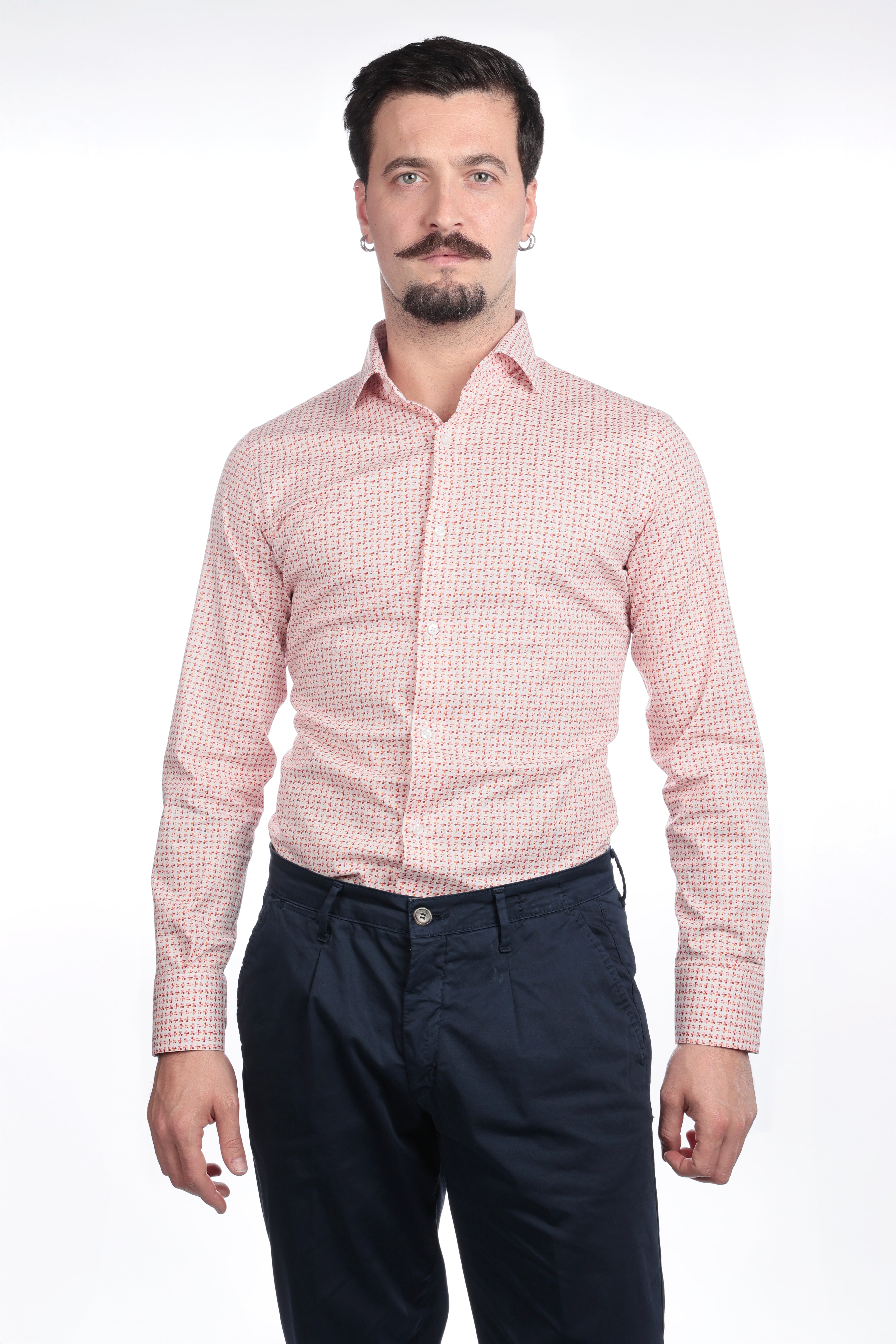 Camicia facile stiro a fantasia petali