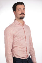 Camicia facile stiro a fantasia petali