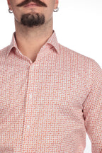 Camicia facile stiro a fantasia petali