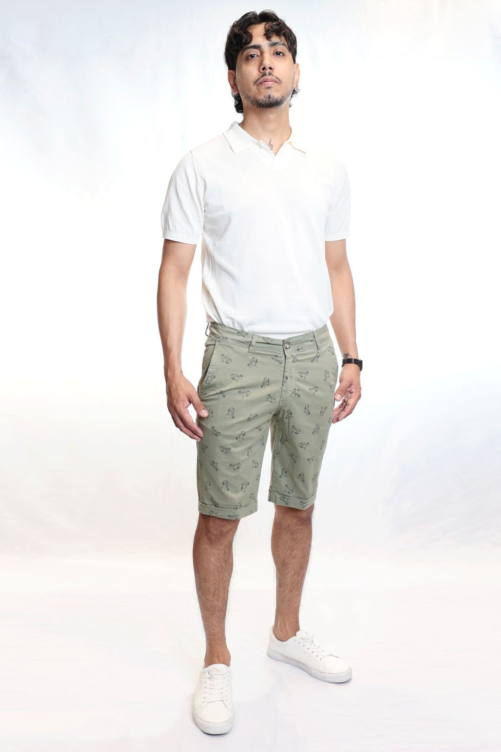 Bermuda Uomo in Cotone Made in Italy con Stampa Vespa Special