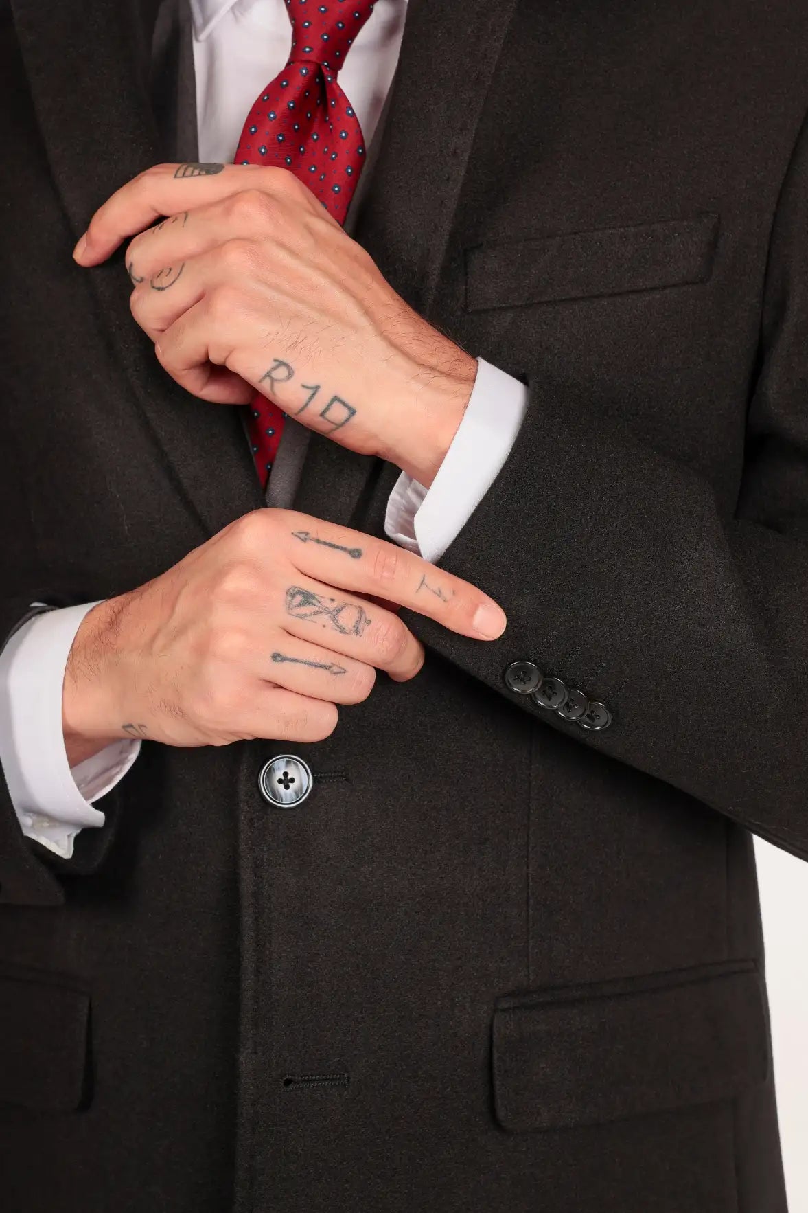 Cappotto monopetto petto a lancia