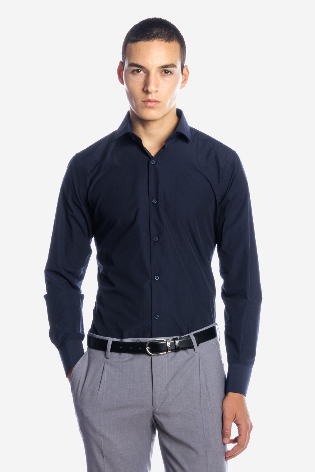 Camicia 100% cotone tinta unita