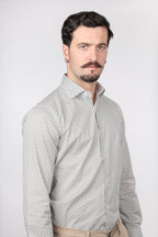 Camicia facile stiro a fantasia rombo