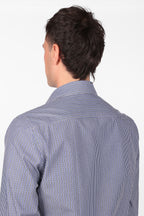 Camicia 100% cotone riga rombo