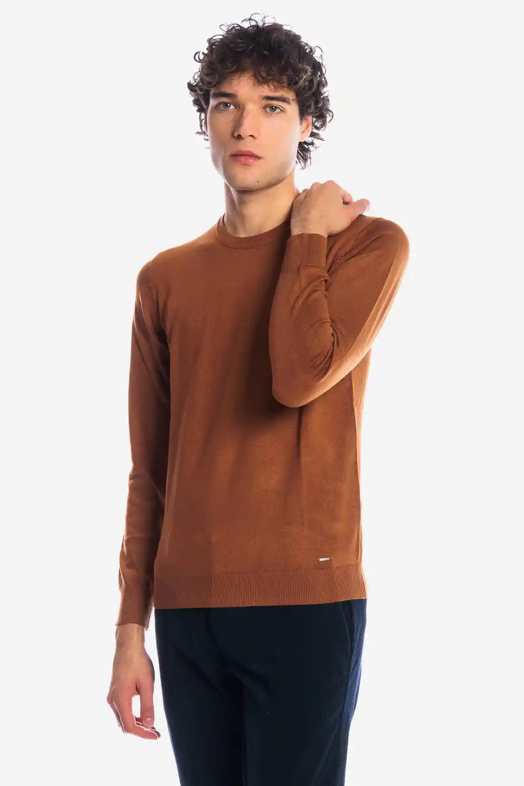 Maglia girocollo in viscosa