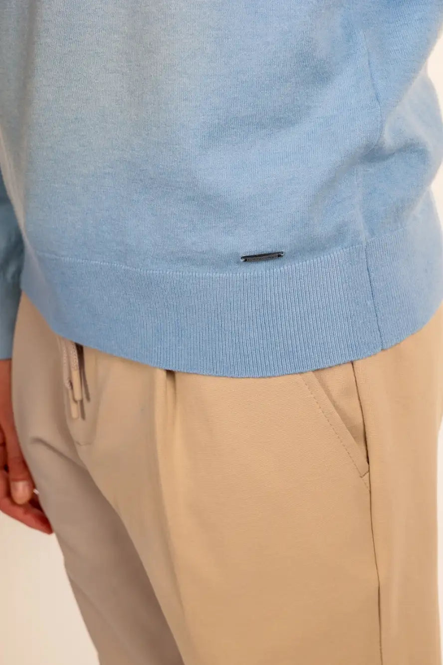 Maglia girocollo tessuto antiallergico effetto lanato