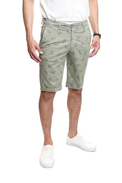 Bermuda Uomo in Cotone Made in Italy con Stampa Vespa Special