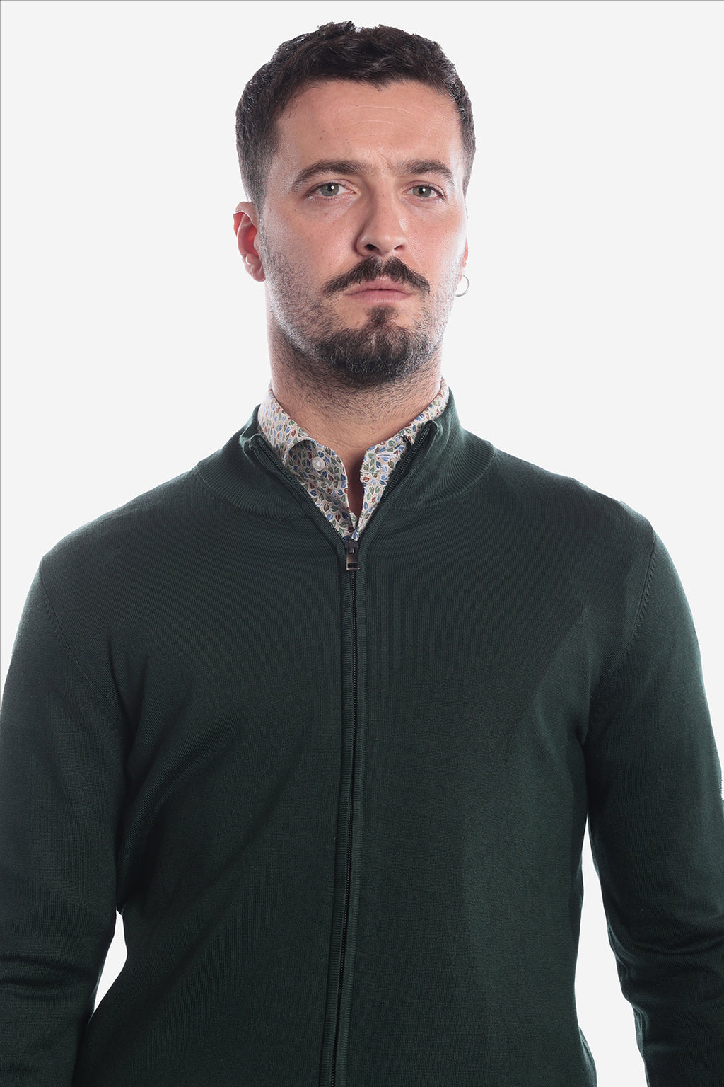 Maglia con zip in viscosa