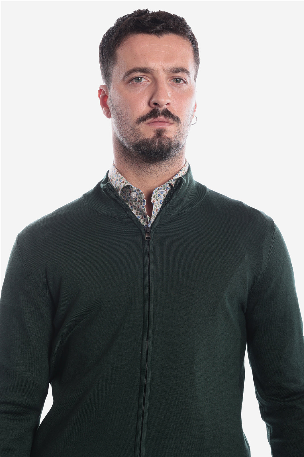 Maglia con zip in viscosa