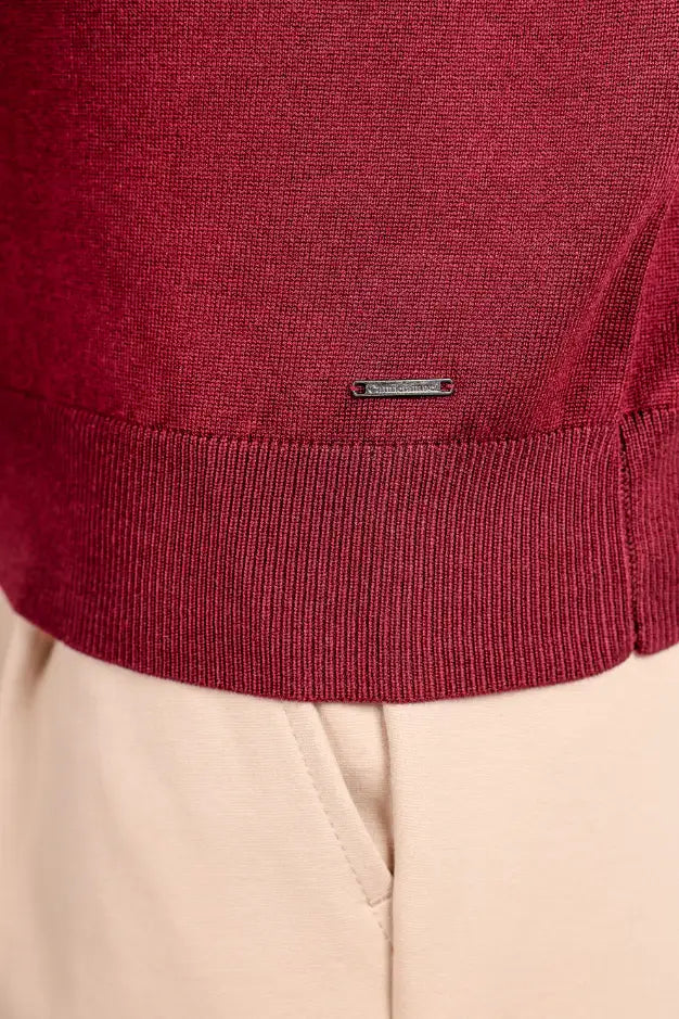 Maglia polo tre bottoni a maniche lunghe