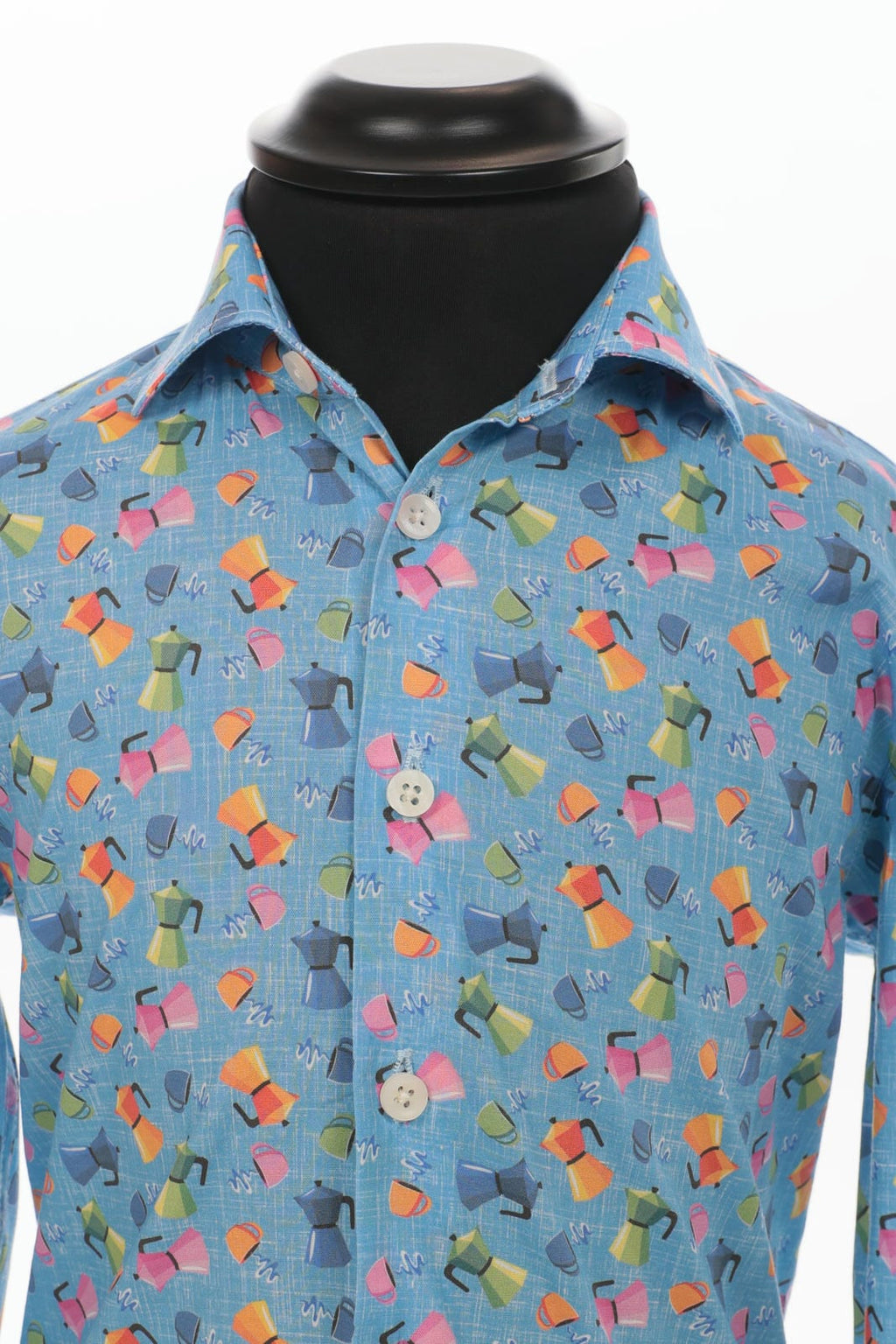 Camicia bambino a fantasia moka