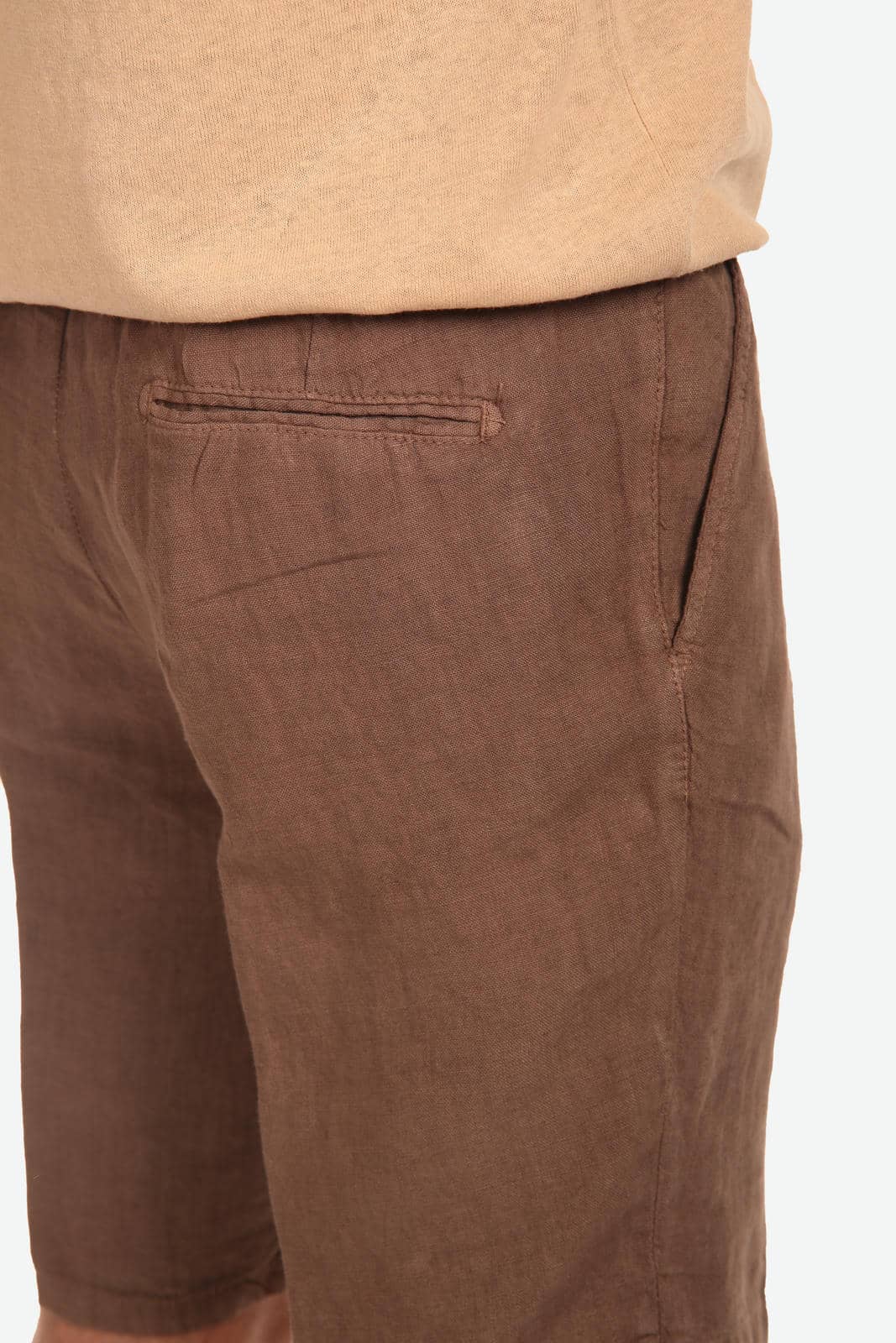 Bermuda in 100% lino con pences